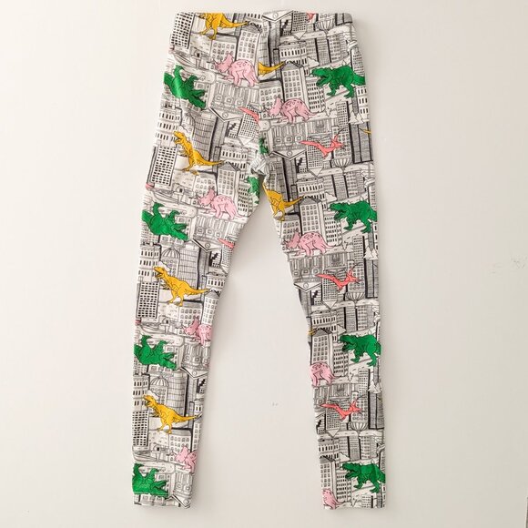 Girls' Dinosaur Print Leggings - Cat & Jack Cream M GUC - Picture 3 of 6
